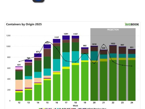 Europa baja de los 1.000 contenedores semanales, pero mantiene alto el volumen gracias al dominio peruano