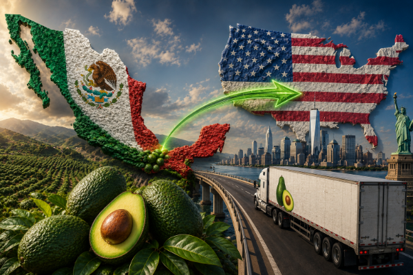 México registra un fuerte dominio en el mercado estadounidense del aguacate.
