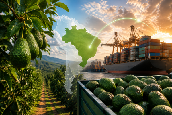 Avobook bar chart showing the destination markets for Brazilian avocados, with Europe as the absolute leader ahead of South America.